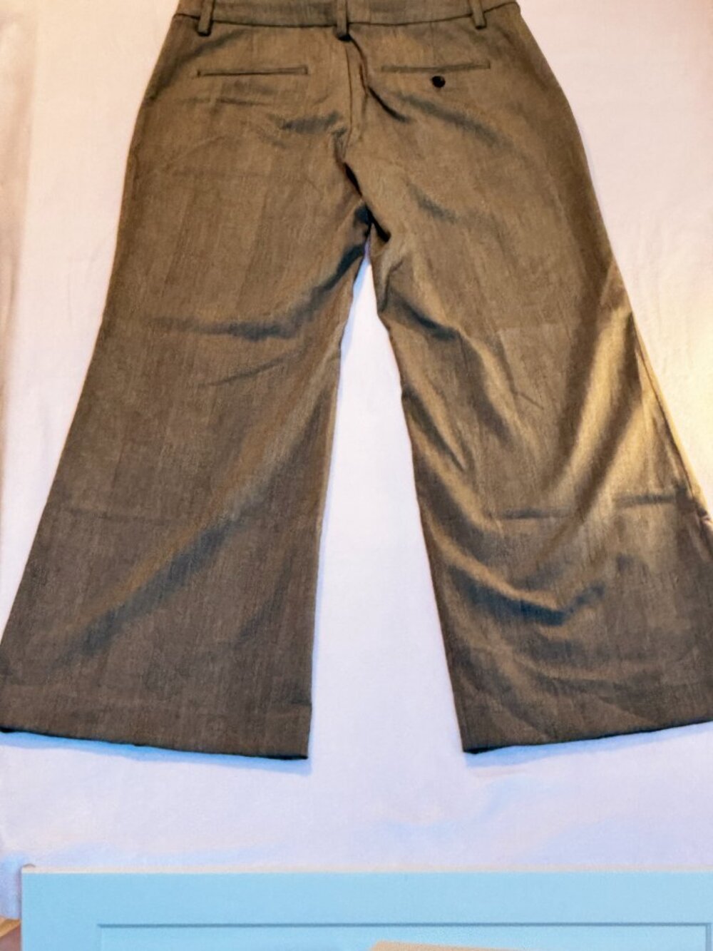 Gap Gray Micro Houndstooth Wide Leg Trouser Pants Tailored EUC Size 4A - Picture 4 of 9